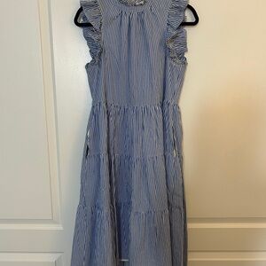 Moodie Blue and White Striped Top